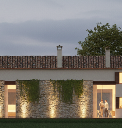 Ristrutturazione e ampliamento di un rustico